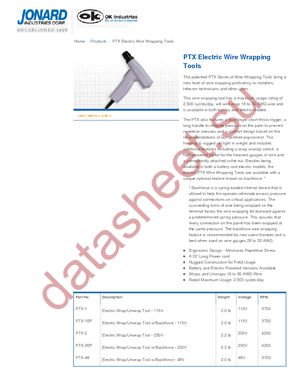 PTX-1 datasheet  